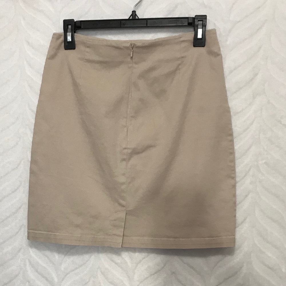 Boston Proper Mini Skirt Khaki Tan Size 4 - Picture 3 of 8